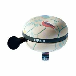 BASIL Fahrradklingel Wanderlust Fahrradklingel, 80mm &Oslash;, Creme Weiss