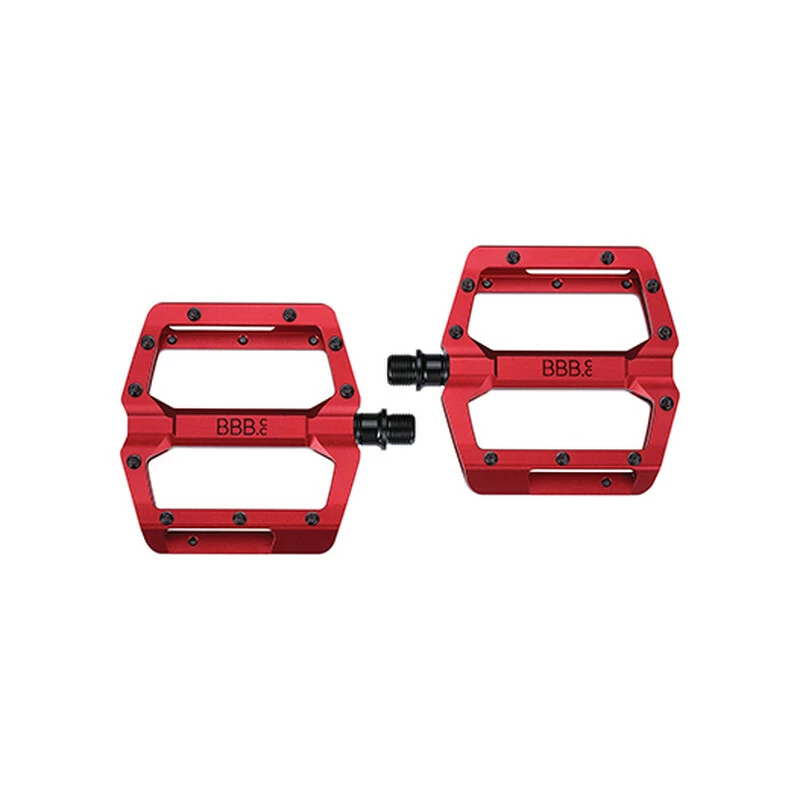 BBB Flachpedal Alu 100x95mm Rot Matt 399g, Pins: Konisch/ersetzbar 7 BBB Flachpedal Alu 100x95mm Rot Matt 399g, Pins: Konisch/ersetzbar – Bild 5