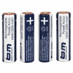 Busch & Müller Busch + M&uuml;ller Batterie, IXON IQ AKKU, Ni-MH 2100 MAh 1.2 V AA Akku Batterien, 4er Set, 492A