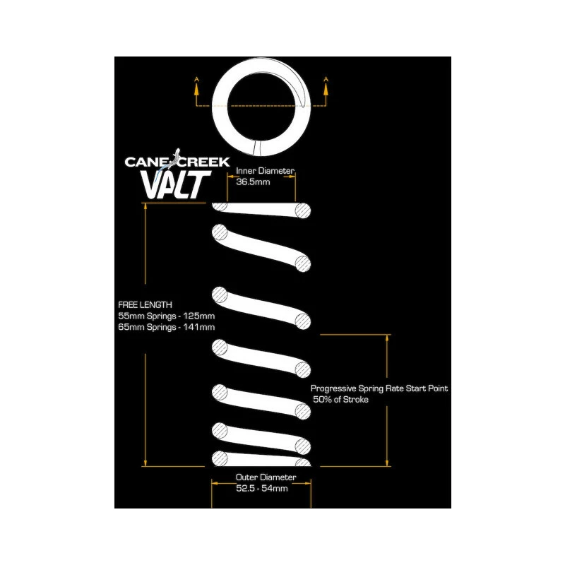 Cane Creek Valt Lightweight Progressive Spring 500-610 4 Cane Creek Valt Lightweight Progressive Spring 500-610 – Bild 2