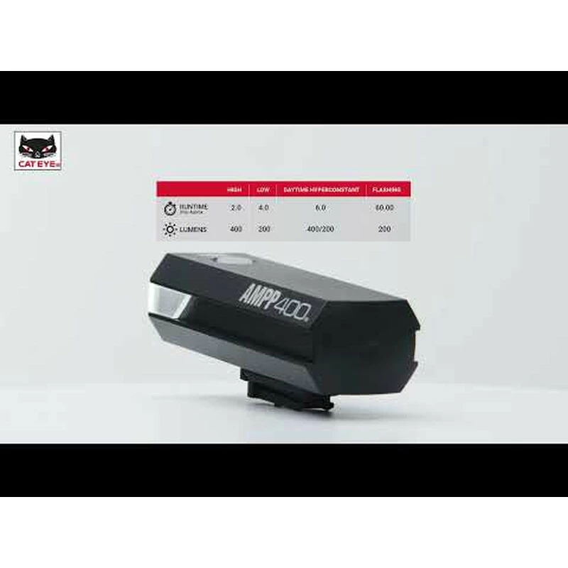 Cat Eye Cateye Lichtset, Front AMPP400 & Rear ORB 7 Cat Eye Cateye Lichtset, Front AMPP400 & Rear ORB – Bild 5