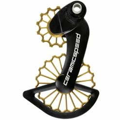 Ceramicspeed OSPW System Road Campagnolo EPS Coated Titanium LTD, 12-fach, -34 Z&auml;hne, 3D Printed Hollow Titanium Gold Ti-Ni