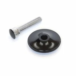 Clarks Ahead Deckel 1 1/8&quot;, Alu, Schwarz