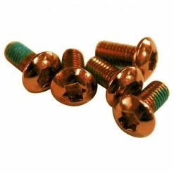 Clarks Bremsscheibenschraube Anodisiert 6 St&uuml;ck, Orange