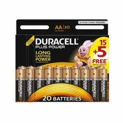 Duracell Batterie AA LR6 1.5V Akaline MN1500, Blister &agrave; 20 St&uuml;ck