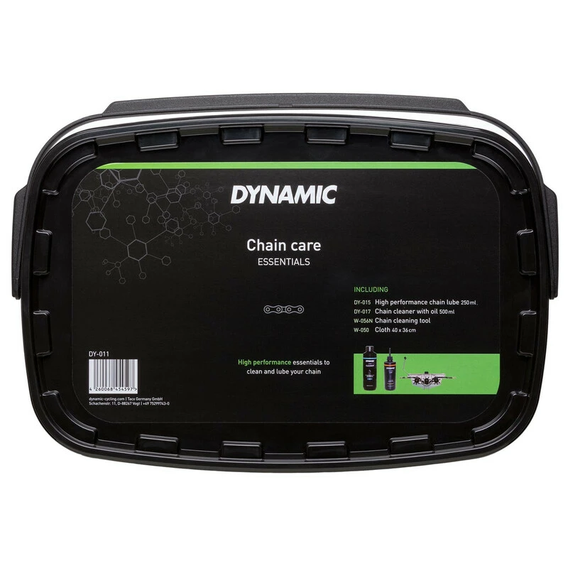 Dynamic Kettenpflegepaket, Kettenreiniger 500ml, Kettenöl 250ml, Kettenreinigungsgerät, Tuch 3 Dynamic Kettenpflegepaket, Kettenreiniger 500ml, Kettenöl 250ml, Kettenreinigungsgerät, Tuch