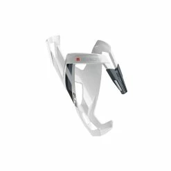 Elite Bidonhalter Custom Race Plus Glossy Glasfaser Weiss-schwarz