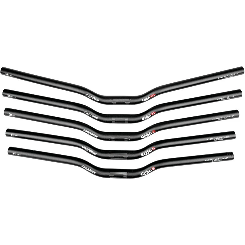 Ergotec Lenker, Bar ERGO XL, 31.8 Width:680 Rise:30 Grip-L:213 BackSweep:14° AL6061 Black-sand L5 3 Ergotec Lenker, Bar ERGO XL, 31.8 Width:680 Rise:30 Grip-L:213 BackSweep:14° AL6061 Black-sand L5