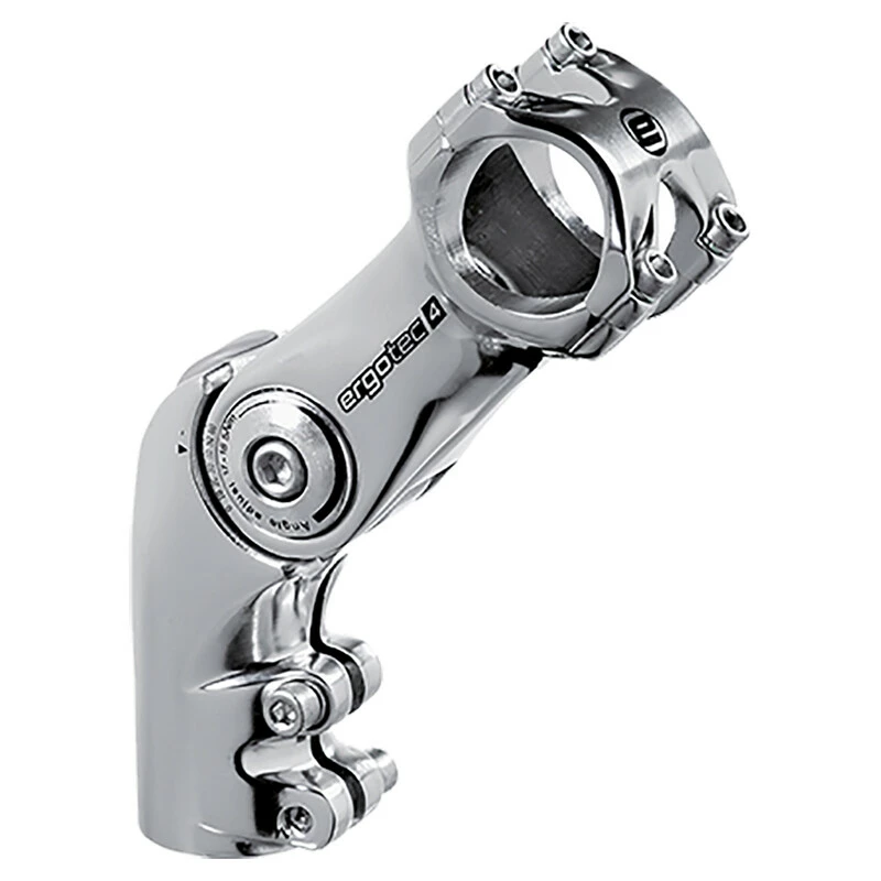 Ergotec Vorbau, OCTOPUS 50, 31.8, 90mm, 0°/+60°, 28.6mm, L4, AL6061 Silver-polish 3 Ergotec Vorbau, OCTOPUS 50, 31.8, 90mm, 0°/+60°, 28.6mm, L4, AL6061 Silver-polish