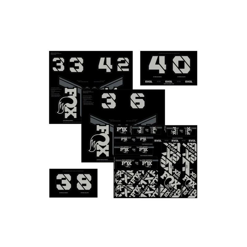 FOX Decal 21 Custom Fork & Shock Battleship Grey 3 FOX Decal 21 Custom Fork & Shock Battleship Grey