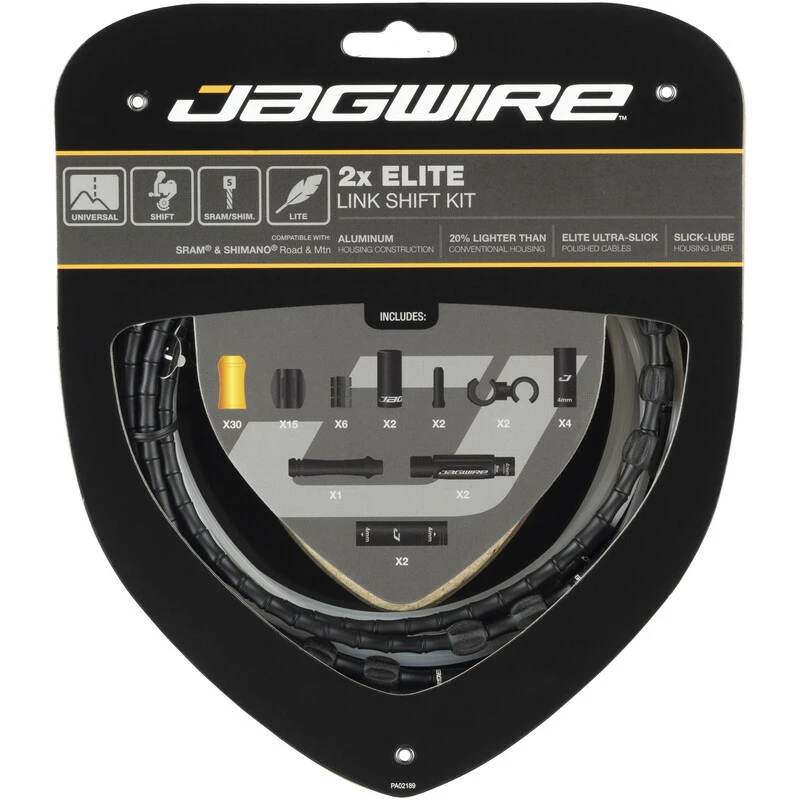 Jagwire Schaltkabel/Hülle, SHIFT ELITE LINK Alu 5mm SET Road/MTB Sram/Shimano Black RCK620 3 Jagwire Schaltkabel/Hülle, SHIFT ELITE LINK Alu 5mm SET Road/MTB Sram/Shimano Black RCK620