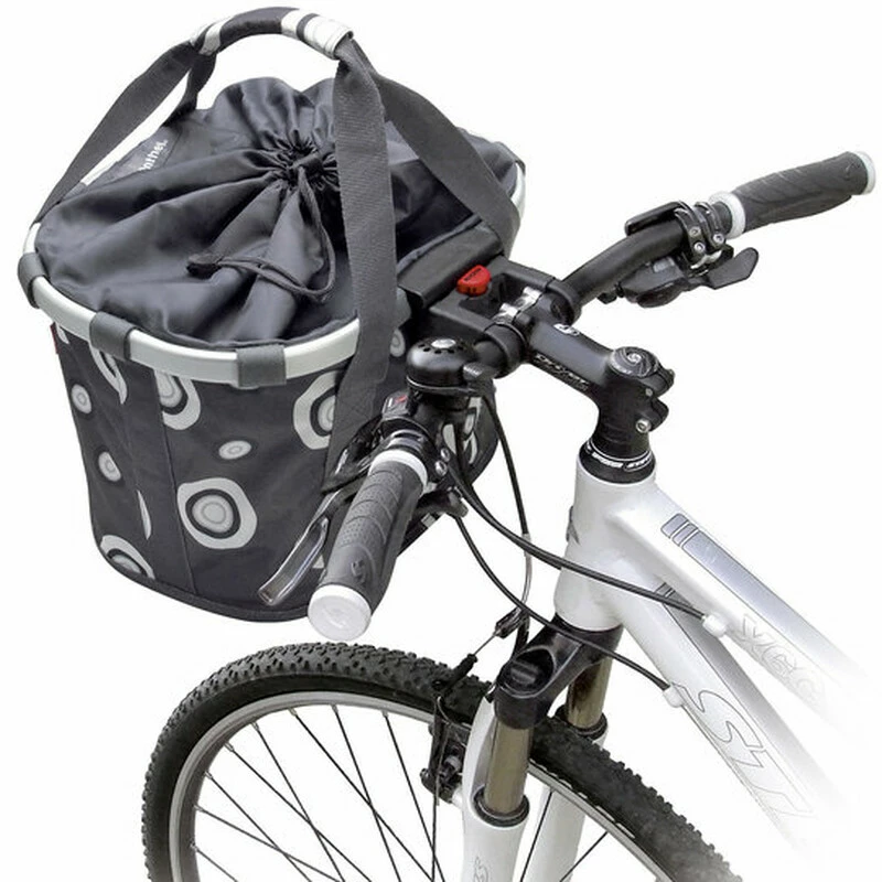 KLICKFIX Klick-fix Reisenthel Bikebasket, Bubbles Anthrazit Lenkerkorb, Volumen: 15 Liter, Max. 5 Kg 6 KLICKFIX Klick-fix Reisenthel Bikebasket, Bubbles Anthrazit Lenkerkorb, Volumen: 15 Liter, Max. 5 Kg – Bild 4