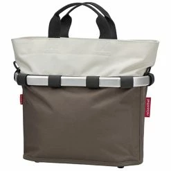 KLICKFIX Klick-fix Reisenthel Bikebasket Oval, M, Mocca Seitenkorb Für Gepäckträger, 17 L Volumen