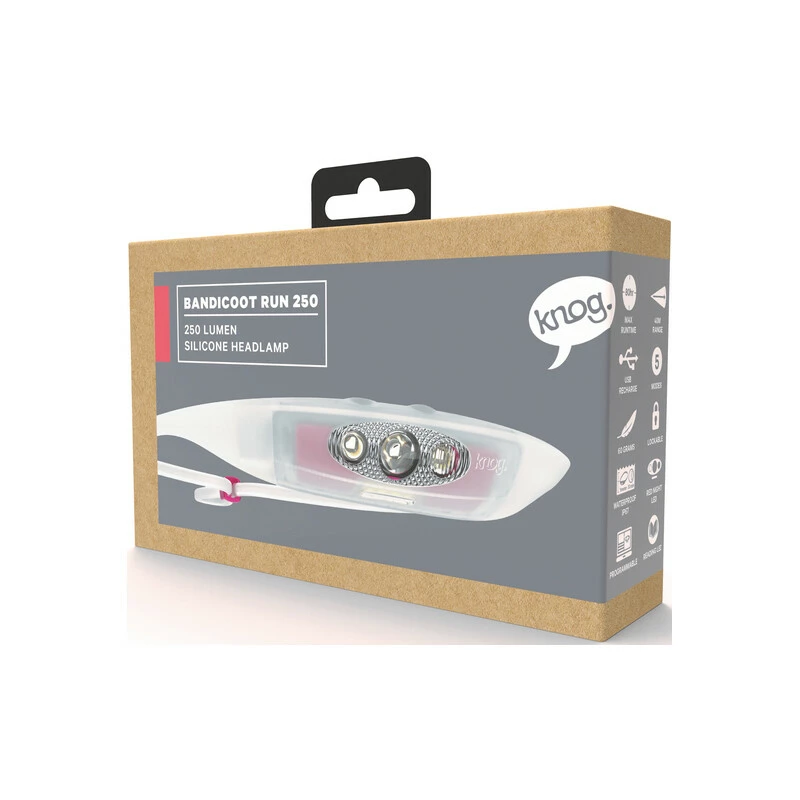 Knog Stirnlampe Bandicoot Run 250 Grape 4 Knog Stirnlampe Bandicoot Run 250 Grape – Bild 2
