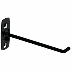 Kraftwerk Werkstatteinrichtung, Werkzeughaken, Schr&auml;ges Hakenende, 200 Mm, Geschraubt, Schwarz