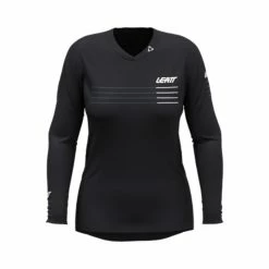 Leatt MTB Trail 4.0 Woman Jersey Lang Schwarz M