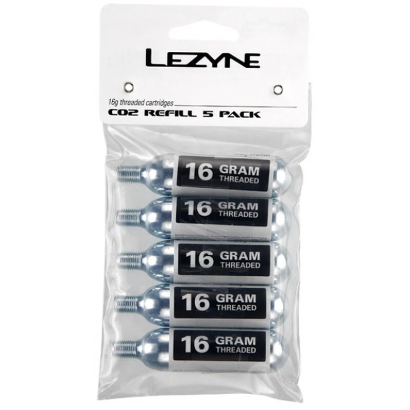 Lezyne 16g Threaded Co2 Cartridge 5 Pack 3 Lezyne 16g Threaded Co2 Cartridge 5 Pack