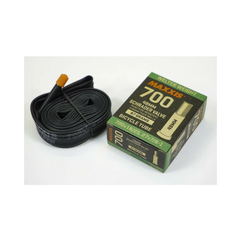 MAXXIS Welter Weight , Schrader 48mm 700x18-25c, 18/25-622/630, 86g 3 MAXXIS Welter Weight , Schrader 48mm 700x18-25c, 18/25-622/630, 86g