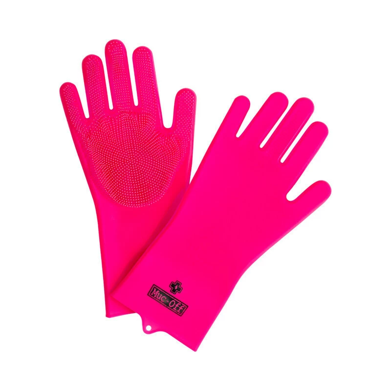 Muc-Off Deep Scrubber Gloves Pink XL 3 Muc-Off Deep Scrubber Gloves Pink XL