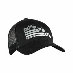 PEARL IZUMi Recycled Trucker Hat Bike Stripe Black ONESI