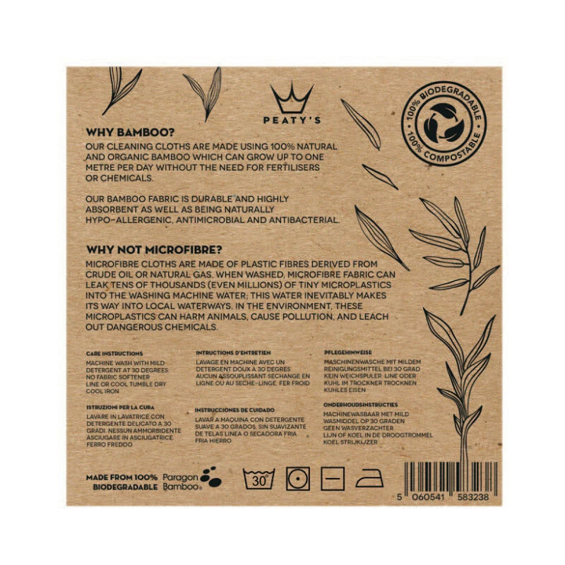 Peaty's Bamboo Bicycle Cleaning Cloths, 3 Stück 6 Peaty's Bamboo Bicycle Cleaning Cloths, 3 Stück – Bild 4
