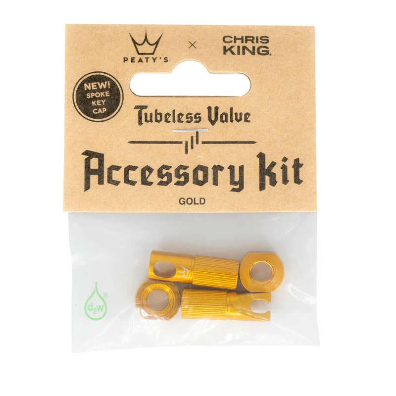 Peaty's Chris King Tubeless Valves Accessory Kit, Gold 3 Peaty's Chris King Tubeless Valves Accessory Kit, Gold