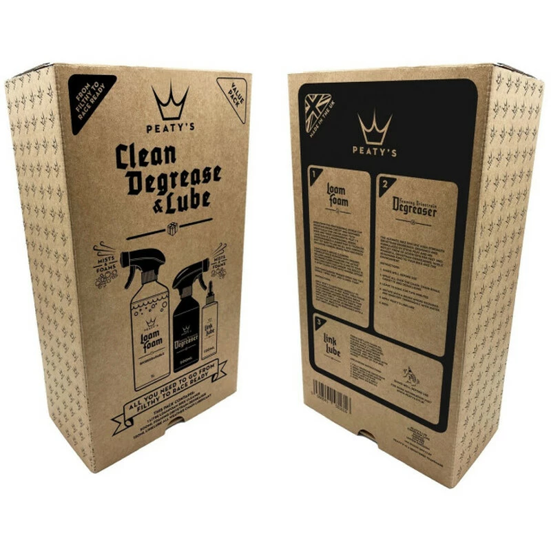 Peaty's Clean, Degrease, Lube Gift Box 3 Peaty's Clean, Degrease, Lube Gift Box