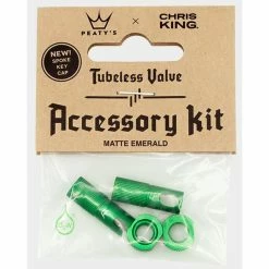 Peaty's X Chris King Tubeless Valves Accessory Kit, Emerald