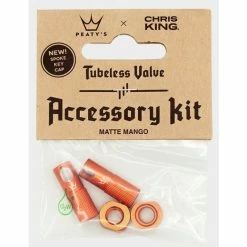 Peaty's X Chris King Tubeless Valves Accessory Kit, Mango