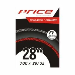 Price Schlauch Road, 700x28-32C, RV40L, Ventil 40mm, Box &agrave; 10 Stk.
