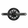 Quarq Power Meter Crankset Spider Force ETap AXS 2x DUB Black/iridescent 167.5mm/46/33t -Fahrradladen quarq power meter crankset spider force etap axs 2x dub black iridescent 1675mm 46 33t