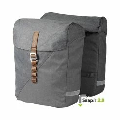Racktime Heda 2.0 Doppelseitentasche 2x12 Liter, Grau 8 Racktime Heda 2.0 Doppelseitentasche 2x12 Liter, Grau -Fahrradladen racktime heda 20 doppelseitentasche 2x12 liter grau3