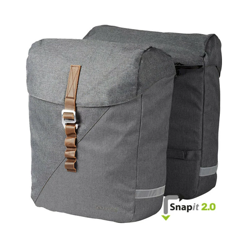 Racktime Heda 2.0 Doppelseitentasche 2x12 Liter, Grau 5 Racktime Heda 2.0 Doppelseitentasche 2x12 Liter, Grau – Bild 3