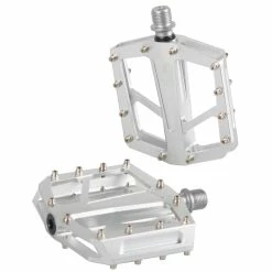 Response Flat Pedale MTB, 9/16" 7mm Lager Gedichtet, Silver AL6061 24 Pin Format: 94x95mm