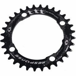 Response Kettenblatt, BCD104 T36 Alu 7075 CNC 10/11/12 Speed - Thick Thin Thick Black