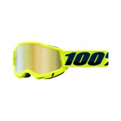 Ride 100% Goggles Accuri 2 Neon Yellow, Linse Gold Verspiegelt