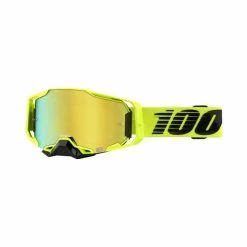 Ride 100% Goggles Armega Nuklar Citrus, Linse Gold Verspiegelt