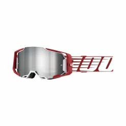 Ride 100% Goggles Armega Oversized Deep Red, Linse Silber Verspiegelt