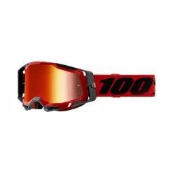 Ride 100% Goggles Racecraft 2 Red, Linse Rot Verspiegelt