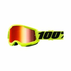 Ride 100% Strata 2 Goggle Fluo-gelb - Mirror Rot