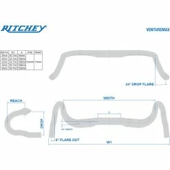 Ritchey Road Lenker WCS Venturemax V2 42cm (c-c Oben), Blatte Black, 31.8mm, Di2 Internal Routing -Fahrradladen ritchey road lenker wcs venturemax v2 42cm c c oben blatte black 318mm di2 internal routing6