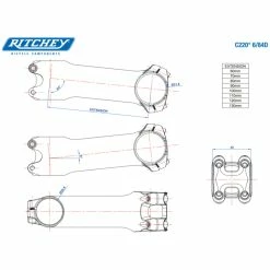 Ritchey Vorbau WCS C220 120mm, UD Carbon Matt, 31.8mm, 6&deg;/84&deg; -Fahrradladen ritchey vorbau wcs c220 120mm ud carbon matt 318mm 6 844