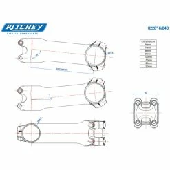 Ritchey Vorbau WCS C220 90mm, Blatte Black, 31.8mm, 6&deg;/84&deg; -Fahrradladen ritchey vorbau wcs c220 90mm blatte black 318mm 6 844