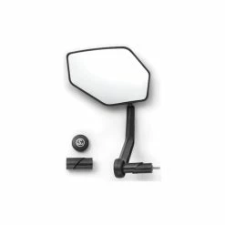 BIKE ATTITUDE R&uuml;ckspiegel Oval Befestigung Am Lenker Links StVZO F&uuml;r Schnelle E-Bikes