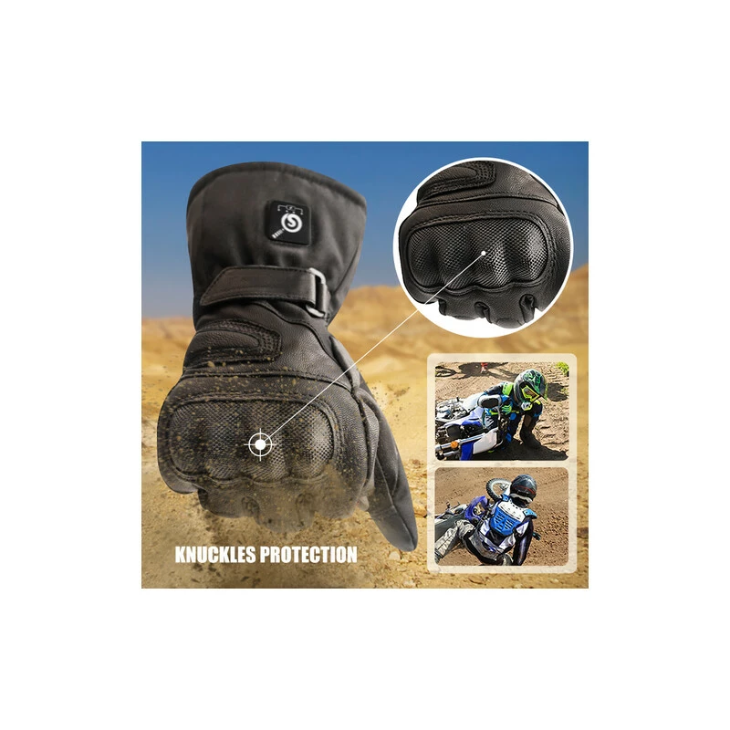 SAVIOR Beheizbarer Fingerhandschuh Motorrad Unisex Black S 5 SAVIOR Beheizbarer Fingerhandschuh Motorrad Unisex Black S – Bild 3