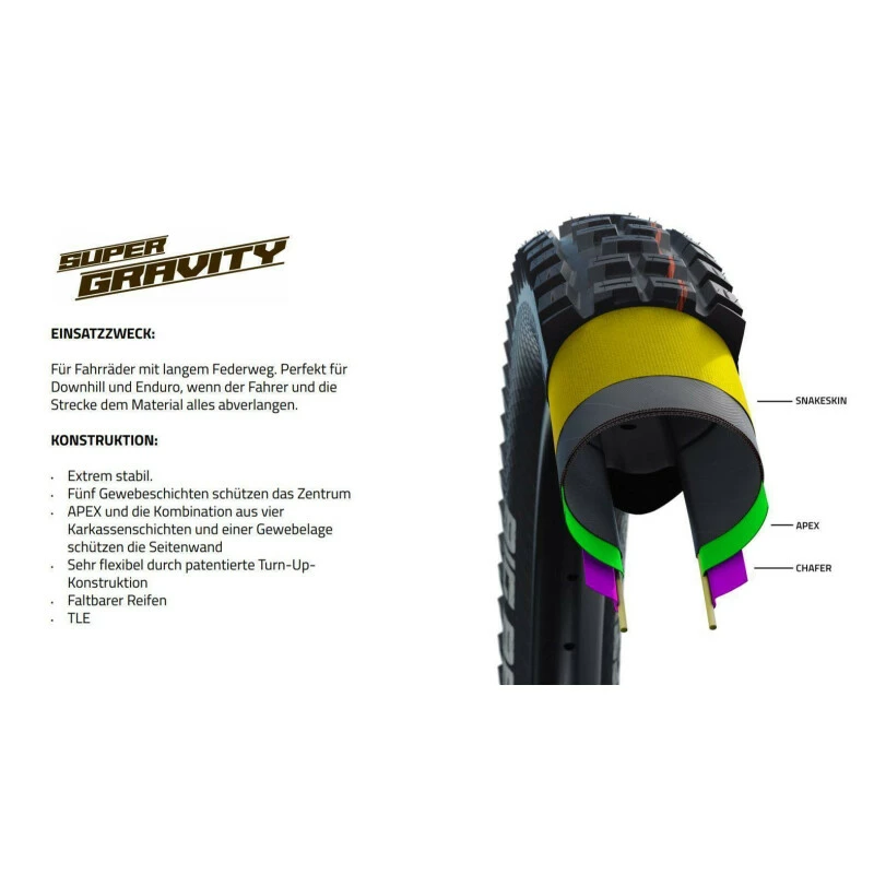 Schwalbe BIG BETTY 29x2.60, Evo, Super Gravity, Soft, Falt HS608, 65-622, TLE, SnakeSkin, E-50 6 Schwalbe BIG BETTY 29x2.60, Evo, Super Gravity, Soft, Falt HS608, 65-622, TLE, SnakeSkin, E-50 – Bild 4