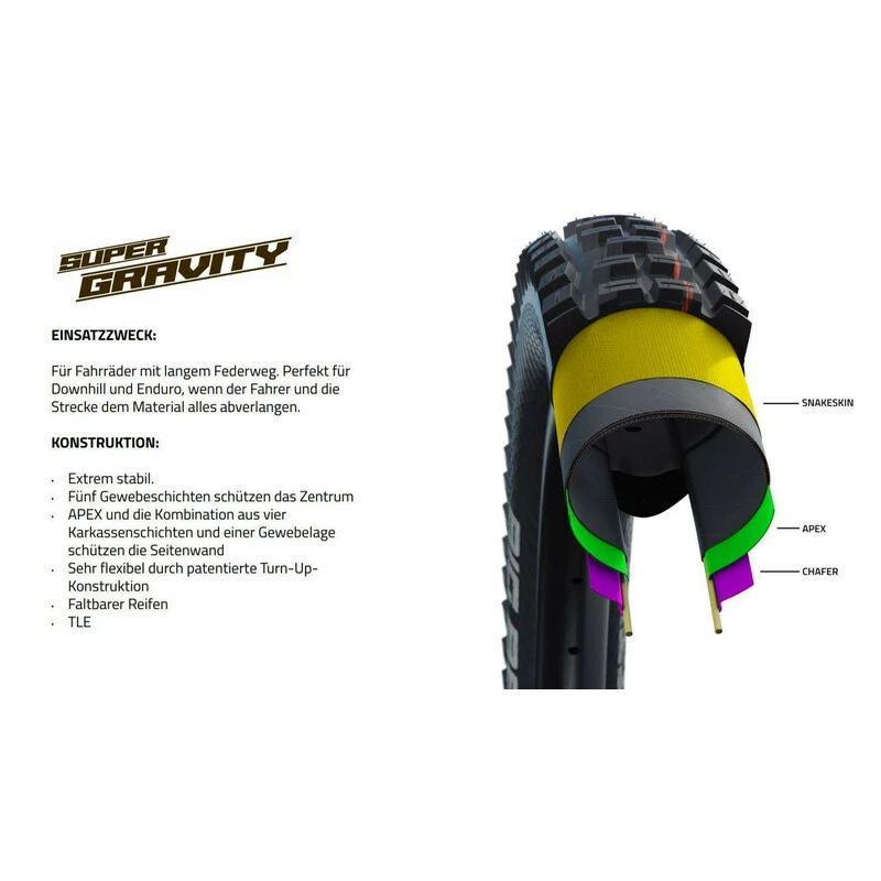 Schwalbe MAGIC MARY 29x2.40, Evo, Super Gravity, Ultrasoft, Falt HS447, 62-622, TLE, SnakeSkin, E-50 6 Schwalbe MAGIC MARY 29x2.40, Evo, Super Gravity, Ultrasoft, Falt HS447, 62-622, TLE, SnakeSkin, E-50 – Bild 4