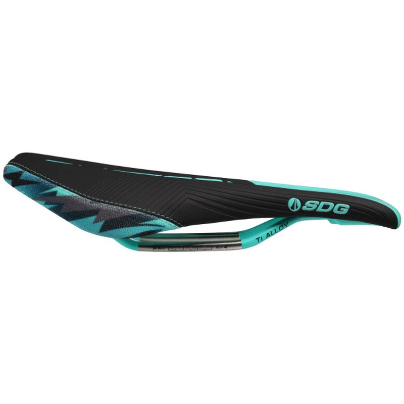 SDG Sattel Duster P MTN Ti-Alloy, Black/Teal, Painted Rails 4 SDG Sattel Duster P MTN Ti-Alloy, Black/Teal, Painted Rails – Bild 2
