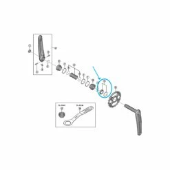 Shimano Lock-Ring Und Unterlagscheibe Zu FC-M6100-1
