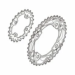 Shimano SLX/Deore 17 Kettenblatt 24 Z&auml;hne, Y-1NA 24000 FC-M675/615, 24/38 Schwarz -Fahrradladen shimano slx deore 17 kettenblatt 24 zaehne y 1na 24000 fc m675 615 24 38 schwarz2